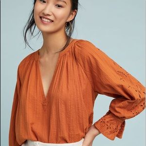 Anthropologie Eri + Ali Darby Peasant Top
